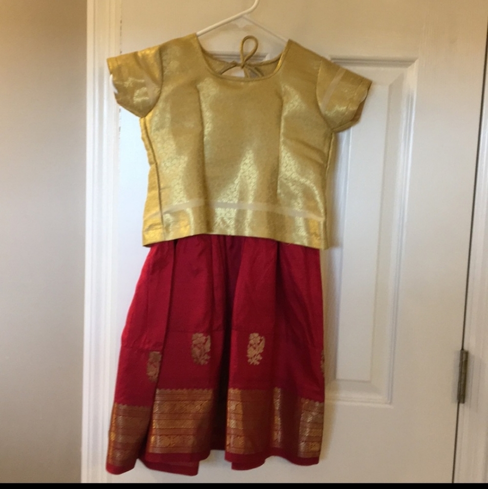 Pure silk kid's indian dresses